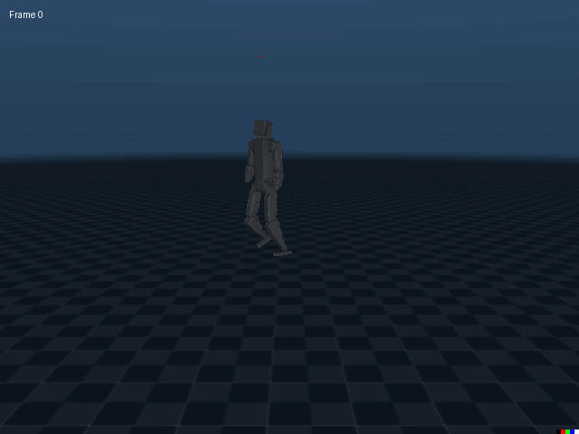 Example simulation of push recovery